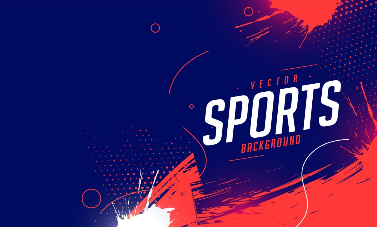 abstract blue and red sporty background with grunge effect vector